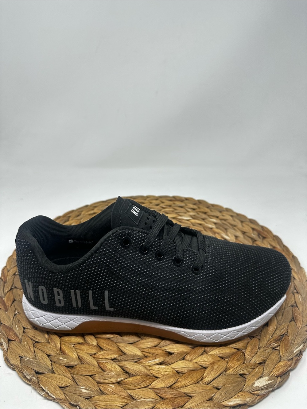 NOBULL Outwork OG Strength Training Shoe Black White Gum Size 7.5 Men, 9 Women's